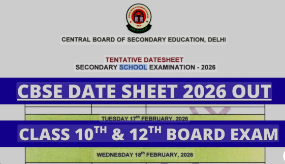 CBSE Class 10, 12 Date Sheet 2026 Out Full Schedule Here – Your Exam Countdown Begins Now!