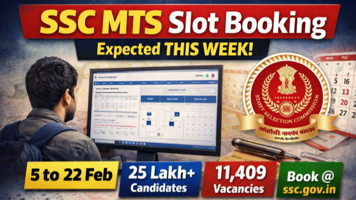 SSC MTS Slot Booking