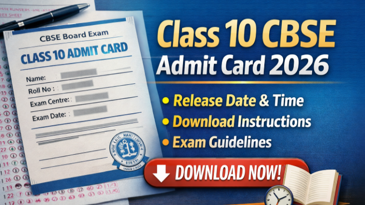 Class 10 CBSE Admit Card 2026: Download Date, Release Time, and Important Instructions